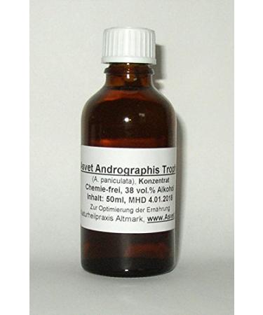 Asvet 50ml Andrographis tincture Kalmegh drops organic quality (GP EUR 35.80/100ml)