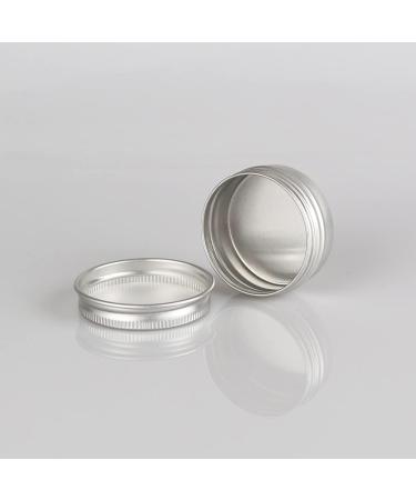 Tianzd 100pcs 10ml Aluminum Tins - Silver Screw Cans for Cosmetics Ointments & Candles | Includes 3 Spoons & 100 Etiquette Labels - Buy Online on SooperMarket.com