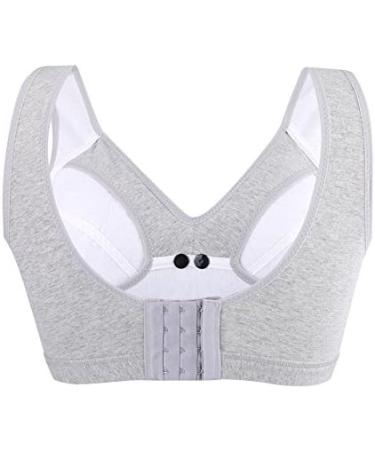 AYNEFY Nursing Bra - Lightly Padded Cotton for Breastfeeding & Pregnancy (XL Gray) | Prevents Sagging International Shipping Available - Buy Online on SooperMarket.com