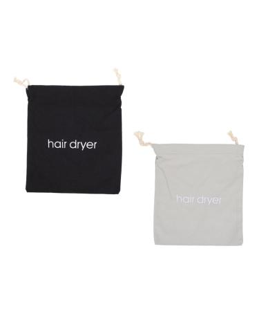 Housoutil 2pcs Hair Dryer Storage Bag Multifunctional Bag Travel Drawstring 33.00X30.00X0.50CM As Shown