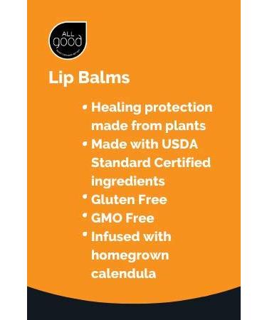 All Good USDA Organic Lip Balm - Calendula Lavender Olive Oil Beeswax Vitamin E for Soft Smooth Lips - Buy Online on SooperMarket.com