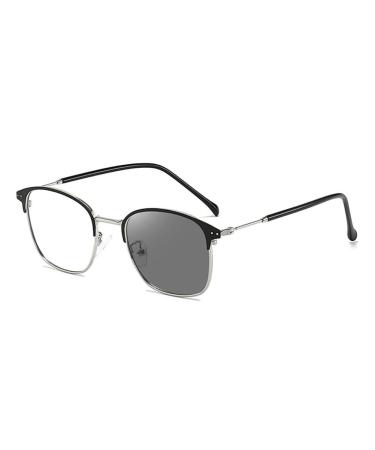 HOODG Blue Light Glasses Men Women Sunglasses Radiation Lens Computer Photochromic Glasses Gaming Glasses Silver One Size