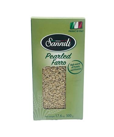 Sanniti italian Pearled Farro Perlato, 17.6 oz (Pack of 2)