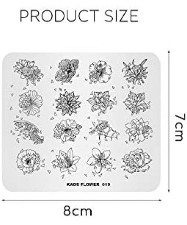 Alexnailart Nail Stamping Plate Multi-Pattern Print Image Stamper Scraper Tool FL019 - Buy Online on SooperMarket.com