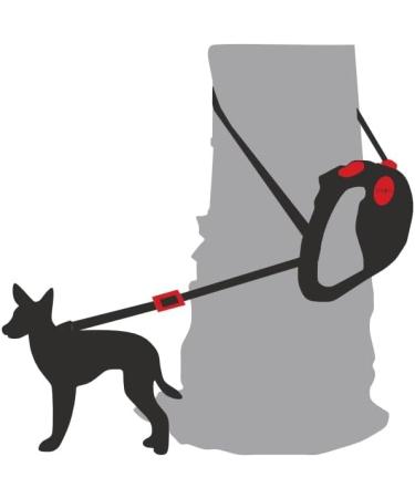 Dogxi 5m Retractable Dog Leash for Small & Medium Dogs - Adjustable Black Belt with Carabiner Perfect for Car Use - 25kg Capacity - Buy Online on SooperMarket.com