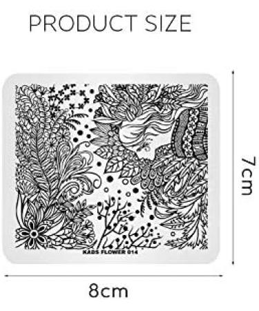 Flower Girl Nail Art Stamping Plate - Multi-Pattern Stencil Print Image Tool FL014 - Buy Online on SooperMarket.com