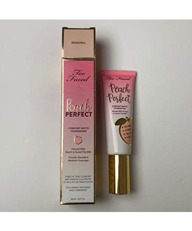 TOO FACED PEACH PERFECT COMFORT MATTE FOUNDATION 1.6 OZ / 48 ML - SEASHELL