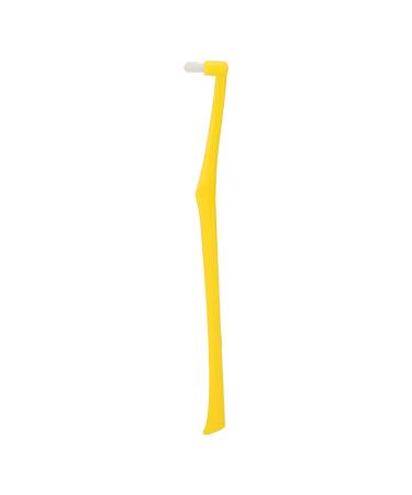 5PCS Soft Tufted Interdental Toothbrush Set - Compact Round Head Denture Brush for Braces & Dental Implants - Yellow - Buy Online on SooperMarket.com