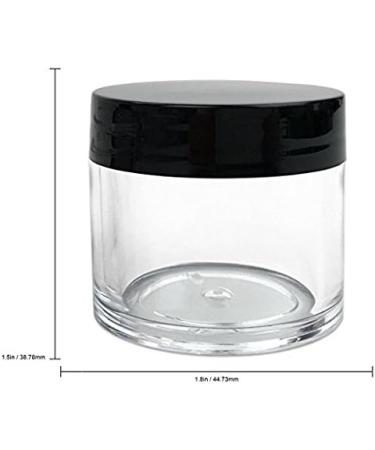 Beauticom Premium 30G/30ML Round Clear Jars (Set of 6) - BPA Free Black Flat Top Lids for Beads Gems Glitter & Crafts - International Shipping Available - Buy Online on SooperMarket.com