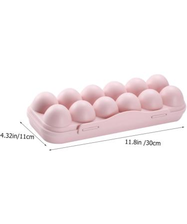 CHILDWEET 2pcs Anti-Collision Damage Chicken Food Trays Plastic Egg Cartons Pantry Egg Bins for re-usable Pink 30X11X6.5CM - Buy Online on SooperMarket.com