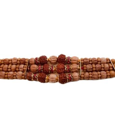 Raksha Bandhan Special - Handcrafted Fancy Rakhi with Complimentary Kum Kum Powder and Rice Grains Rudraksh Multi Thread - Buy Online on SooperMarket.com