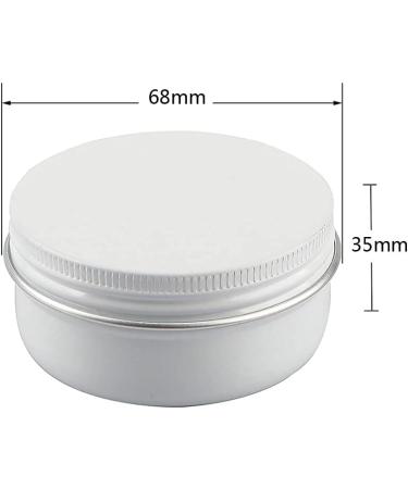 Buy Zeoabsy 10-Piece 80ml White Aluminum Jars - Perfect for Cosmetics Candles & Ointments | Includes Spatulas & Etiquette Labels - Buy Online on SooperMarket.com