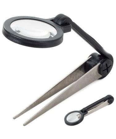 LUPEX magnifying glass tweezers pointed tweezers work magnifying glass tweezers swivel magnifying glass pliers