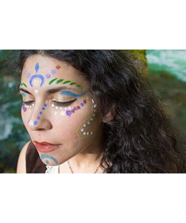 Natural Earth Paint Mini Face Paint Kit - Non-Toxic, Long Lasting, High Quality - 4 Vibrant Colors, Hypoallergenic for Halloween, Festivals - Buy Online on SooperMarket.com