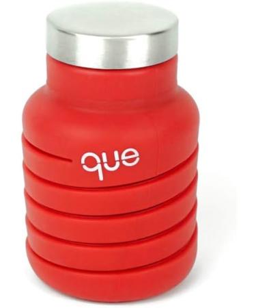 que Collapsible Water Bottle - 12oz Bonfire Red | Ideal for Travel & Outdoor | Food-Grade Silicone, BPA-Free, Lightweight & Eco-Friendly - Buy Online on SooperMarket.com