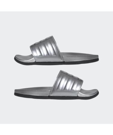adidas Women's Adilette Comfort Slides Sandal - Silver Metallic - Size 8 - Buy Online on SooperMarket.com
