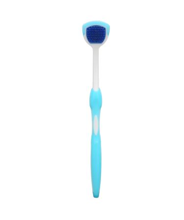 Silicone Tongue Brush Long Handle 10 Pcs for Adults - Blue | Effective Tongue Cleaner - Buy Online on SooperMarket.com