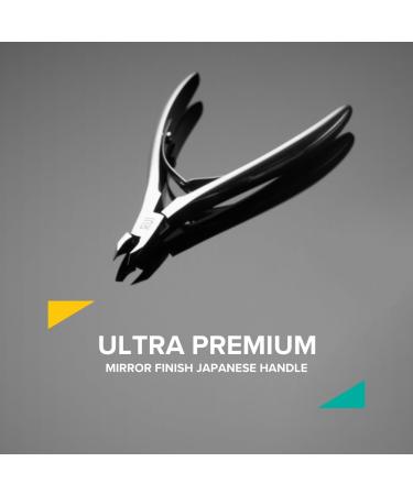 Rui Smiths Professional Stainless Steel Cuticle Nippers 4mm Jaw Japanese Handle - Double Spring, Mirror Finish | Quarter Jaw Design - Buy Online on SooperMarket.com