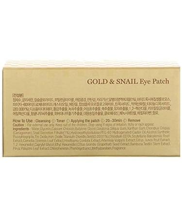 Petitfee Gold & Snail Hydrogel Eye Patch - 60 Pieces | Premium Skin Care for Brightened Eyes - Shop Internationally - Buy Online on SooperMarket.com