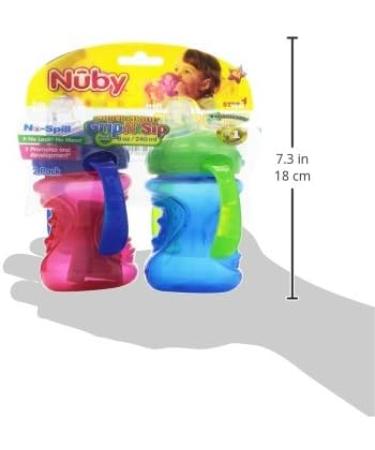 Nuby Plastic No-Spill Super Spout Grip N' Sip Cup - Red and Blue 2-Pack, 1 Count - Buy Online on SooperMarket.com
