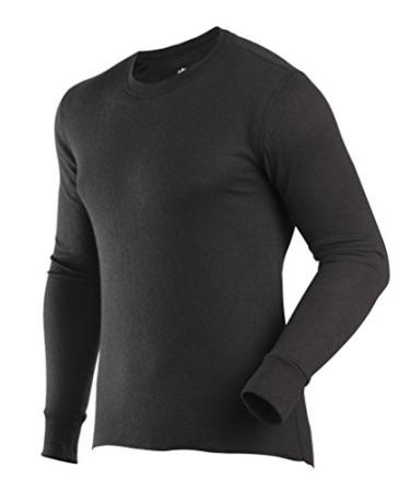 ColdPruf Men's Basic Dual Layer Long Sleeve Crew Neck Base Layer Top P2021530 Medium Black