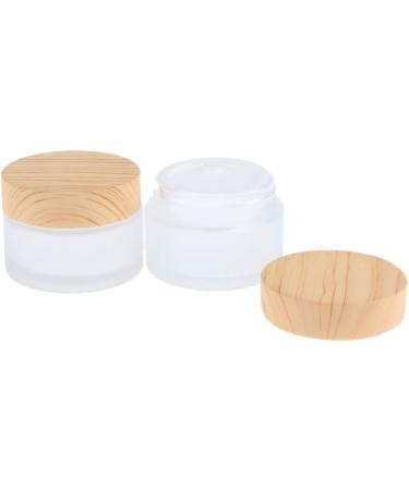 B Blesiya 4 Pieces 50g Empty Glass Cream Jars - Ointment & Cosmetic Containers with Screw Lid for International Shipping - Buy Online on SooperMarket.com