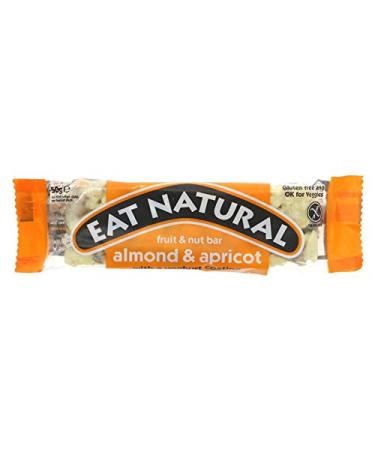 Eat Natural Fruit & Nut Bar Almond & Apricot with a Yoghurt Coating 50g Pack of 12