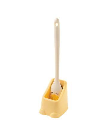Innovative Duckbill Toilet Cleaning Tool Clean Difficult Corner Eliminate Comfortable Grip Handle Home Office Toilet Cleaning Accessory Yellow