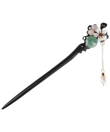minkissy Hairpin Tassel Hair Stick Hat with Hair Attached for Women Bride Hair Stick Chinese Hair Sticks Hair Chopsticks for Women Buns Hair Fork Accessories Miss Modeling