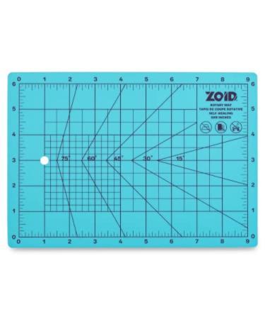 Zoid 9" x 6" Self-Healing Cutting Mat, PVC Grid Mat, Crafting and Sewing Mat for Multiple Projects, Arts and Crafts, Silhouette Cutting, Cyan/Purple BP Cutting Mat 9"x6"