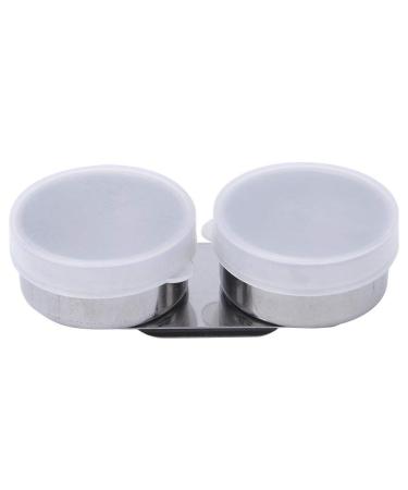 Large Mouth Double Palette Cup Stainless Steel Dipper Palette Cup Oil Container Paint Turpentine Solvent Container with Screw Cap