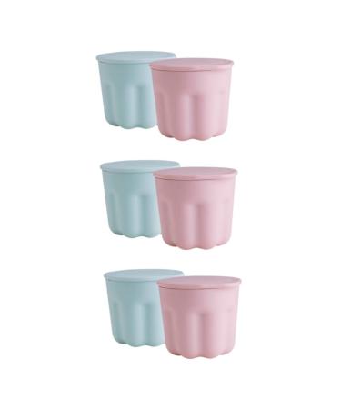 FOMIYES 6 Sets Pp Washing Bowl Tools Washer Cleaner Makeup Brush Beauty Tool Cleaner Kit Beauty Tool Cleaning Bowl Silicone Gasket Brush Cleaning Tool Rinsing Bowl Brush Cleaner Kit