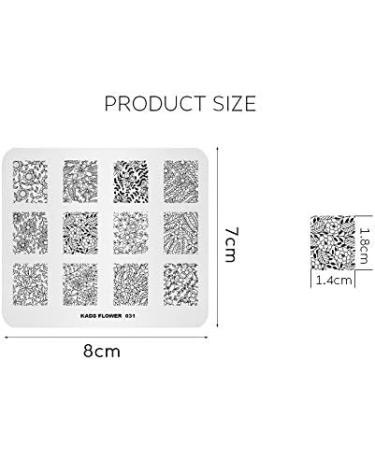 Alexnailart Nail Art Stamping Plate Natural Flower Branches Template Image Plate Nail Art Tools (FL031) - Buy Online on SooperMarket.com