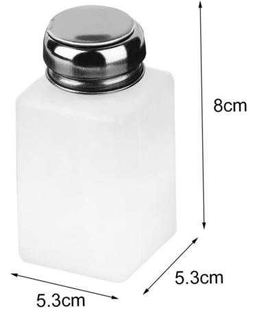 1PC 200ML Push Down Dispenser Nail Polish Remover Pump Empty Bottle Alcohol Liquid Press Pumping Dispenser One Touch Metal Liquid Dispenser For Nail Art - Buy Online on SooperMarket.com