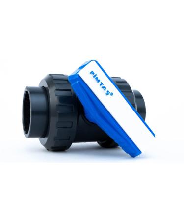 Generic PVC ball valve 50 mm Pimtas series - solvent socket x solvent socket grey