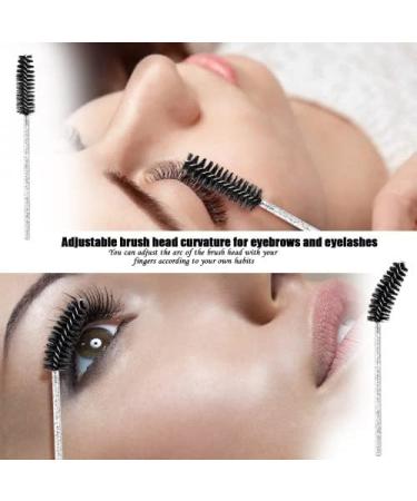 Dokpav 100 Pack Mascara Wands Lash Wands Black Disposable Eyelash Brush Black Makeup Brush with Crystal Handle Applicator Makeup Brush for Eyelash Extensions Eyelash Spoolies Eyebrow Brushes - Buy Online on SooperMarket.com