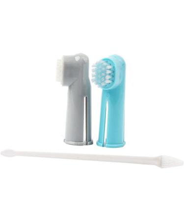 BELLIFFY 2 Set 3pcs Toothbrush for Dog Double Head Pet Toothbrush Cat Toothbrush Finger Toothpaste Toothbrush - Buy Online on SooperMarket.com