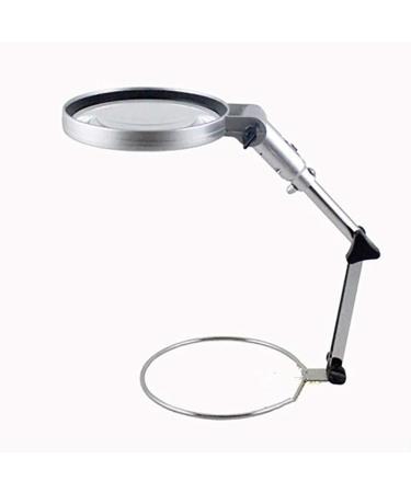 DFHBFG Desktop Magnifying Glass LED Lighted Magnifier Glass 130MM Large Foldable Specifications 310 * 146 * 50mm
