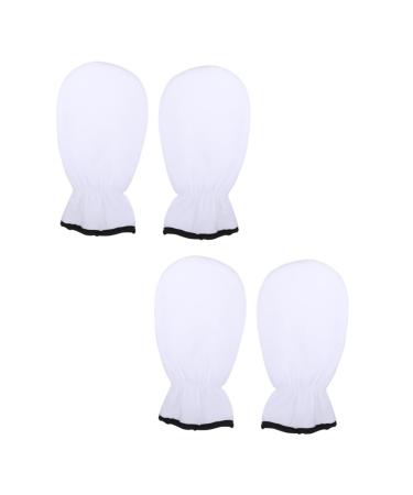 minkissy 2 Pairs Maintenance Care Gloves Paraffin Gloves Paraffin Heated Hand Spa Mittens Cloth Hand Moisturizer Gloves Spa Paraffin Wax Cover White Care Bag Miss Flannel Hand Use