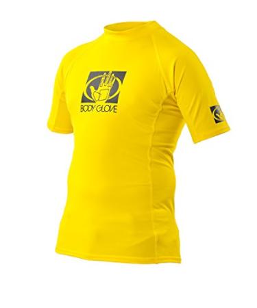 Body Glove Unisex Basic S/A Rashguard (Little Kid/Big Kid) Yellow Rash Guard Shirt 14