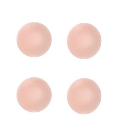 FZBNSRKO 2 Pairs Natural Round Silicone Reusable Adhesive Nipple Cover Breast Pads Gel Petals Pasties Bra Pads for Women Ladies