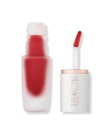 FLOWER BEAUTY By Drew Barrymore Perfect Pout Lip Color - Soft Matte Finish - Liquid Lipstick - Comfortable + Lightweight Feel (Icon)