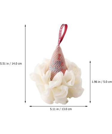 1pc Ice Cream Bath Ball Body Scrubber Sponge Ice Cream Loofah Sponge Mesh Pouf Bath Sponge Body Exfoliator Mesh Bath and Shower Sponge Men Body Wash Polyester Gel Girl Child White - Buy Online on SooperMarket.com
