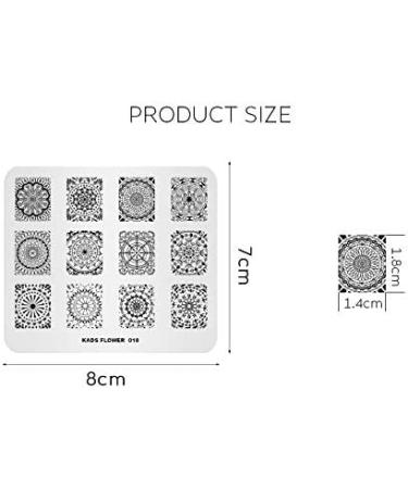 Alexnailart Nail Art Stamping Plate Flowers Kaleidoscope Template Image Plate Nail Art Tools (FL018) - Buy Online on SooperMarket.com