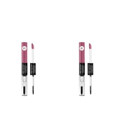 REVLON Liquid Lipstick with Clear Lip Gloss ColorStay Overtime Lipcolor Dual Ended with Vitamin E in Pinks 080 Keep Blushing 0.07 Oz (Pack of 2) 080 Keep Blushing 0.07 Fl Oz (Pack of 2)