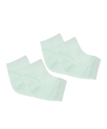 Mikinona 2 Pairs Gel Socks Sprouts Clips Dry Feet Socks Lotion Socks Heels for Men Foot Heel Sleeves for Cracked Heels Heel Socks Men Sock Spa Socks Ankle Socks Toeless Socks
