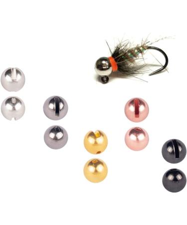 MUUNN 50pcs Tungsten Slotted Beads for Fly Tying - 12 Colors/13 Sizes - Black Nickel - Fly Tying Materials - 2.8mm - Buy Online on SooperMarket.com