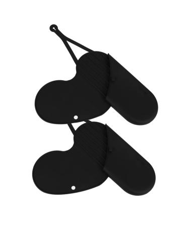 Mikinona 2pcs Black Storage Bag Hair Curler Pouch Hair Iron Silicone Bag Hair Rollers 29.50X13.50X2.00CM Black