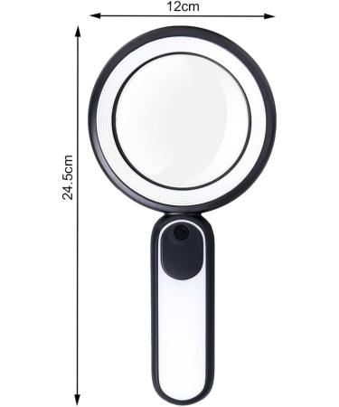 Udbrud Magnifying Glass with Light 30X Handheld Large Magnifying Glass with 3 Modes 21 LED Illuminated Lighted Magnifier USB for Macular Degeneration Seniors Reading Inspection Coins Jewelry Map - Buy Online on SooperMarket.com