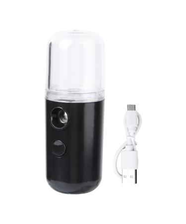 Gogogmee 1pc Portable Humidifier Air Mister for Essential Oils Diffuser for Hand Facial Mister Black Plastic